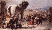 TIEPOLO, Giovanni Domenico, The Procession of the Trojan Horse in Troy e